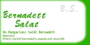 bernadett salat business card